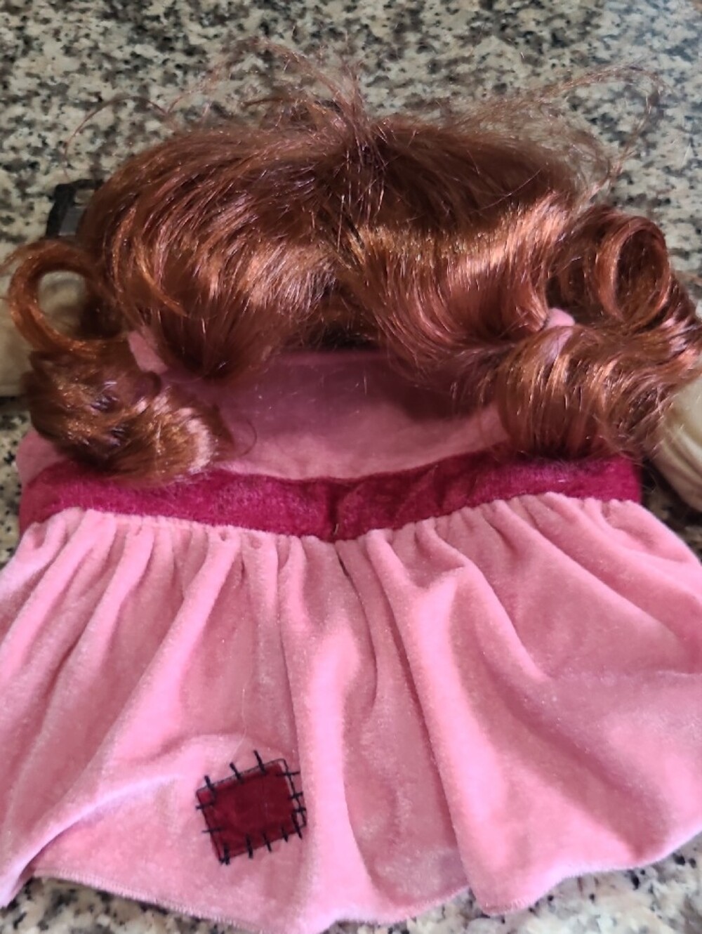 XL Pink And Tan Creepy Kathy Dog Costume - Picture 7 of 7